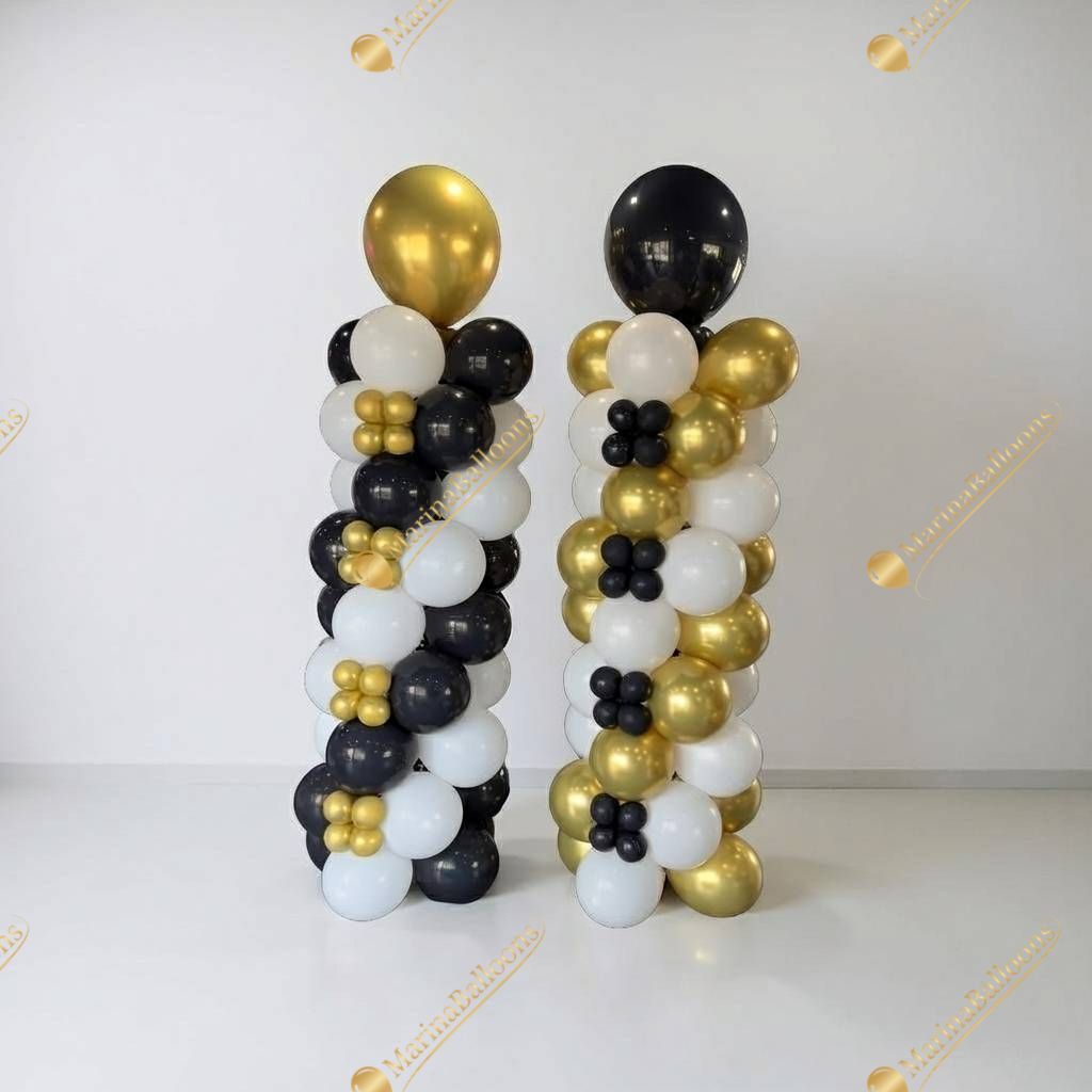 Elegant, structured balloon columns that instantly elevate your entrance or stage. Perfect for corporate events, birthdays, and luxury celebrations.