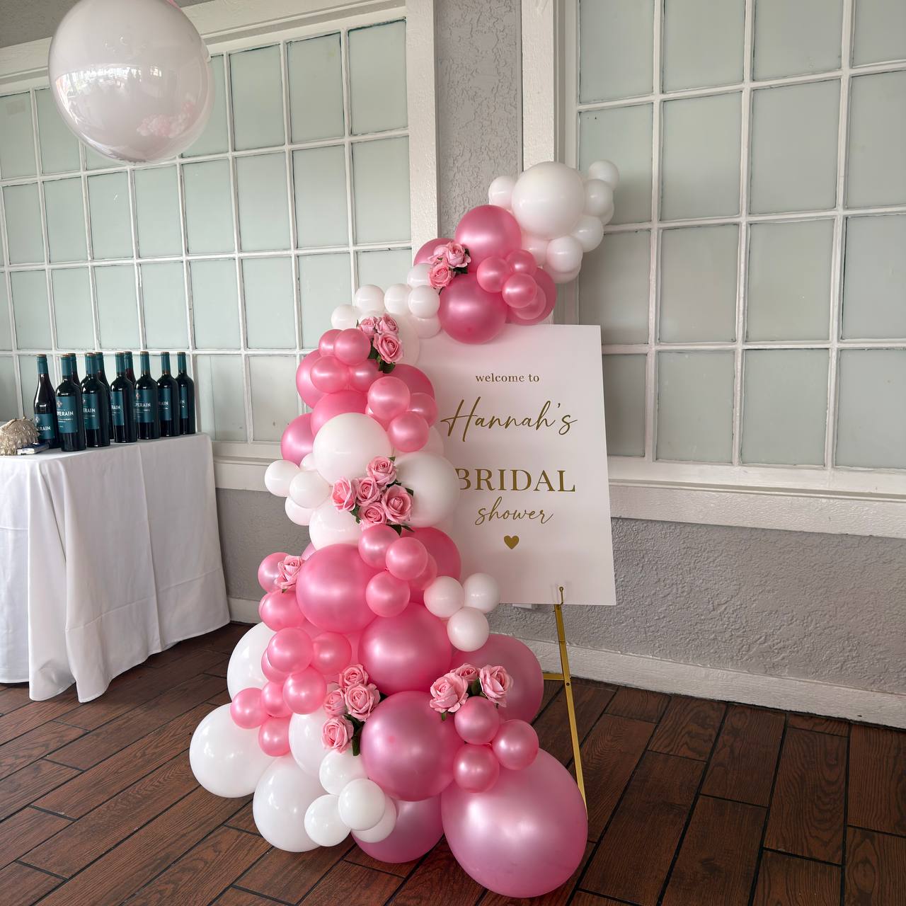 Custom bridal-shower yard sign for an LA front-lawn welcome