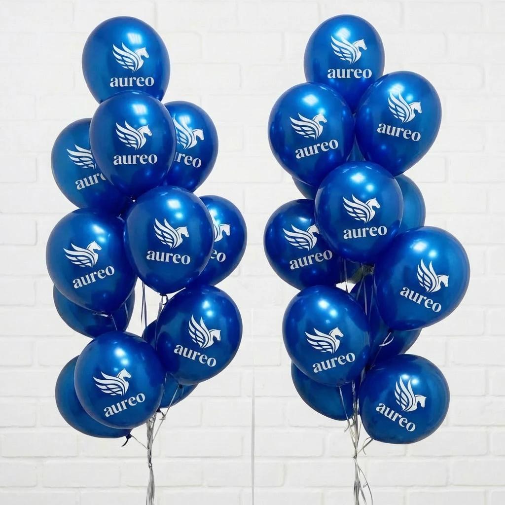 Branded latex balloons with custom logo for an LA grand opening or corporate event - view 2