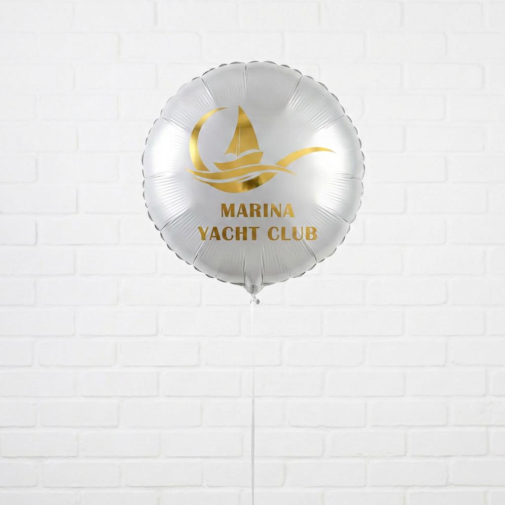 Branded foil balloons with custom logo and text for an LA brand activation - view 2