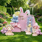 Easter balloon installation with bunny accents and silk florals for an LA family brunch