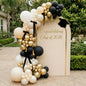 Graduation backdrop setup with balloon arch — LA graduation photo session decor