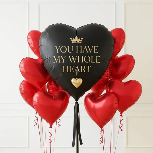 Black and red hearts