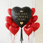 Black and red hearts
