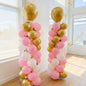 Elegant, sweet, and full of charm.
These pink-and-gold balloon columns add height, color, and a soft romantic touch to any entrance, stage, or party setup. A beautiful way to welcome guests and elevate your décor instantly.