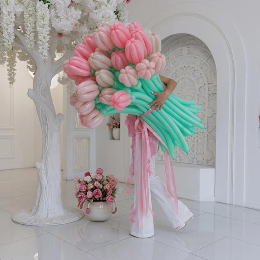 Pink Tulips Balloon Bouquets