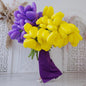 Yellow & Purple Tulips Balloon Bouquet