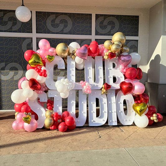 White LED marquee letters for an LA wedding or brand activation